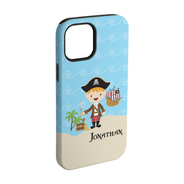 Custom Pirate Scene iPhone Case - Rubber Lined - iPhone 15 (Personalized)