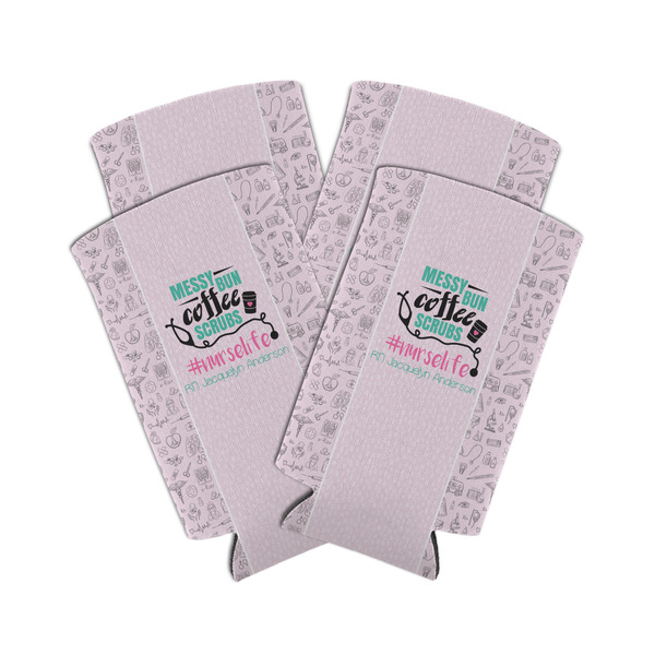 Custom Nursing Quotes Can Cooler (tall 12 oz) - Set of 4 (Personalized)