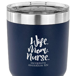 Nursing Quotes 30 oz Stainless Steel Tumbler - Navy - Single Sided (Personalized)