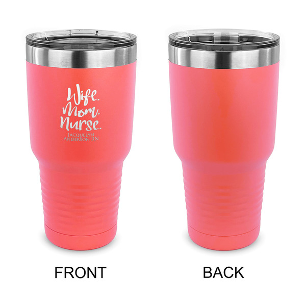 Nursing Quotes 30 oz Stainless Steel Ringneck Tumblers - Coral - Single Sided - APPROVAL