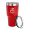 Nursing Quotes 30 oz Stainless Steel Ringneck Tumblers - Red - LID OFF