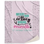 Nursing Quotes Sherpa Throw Blanket (Personalized)