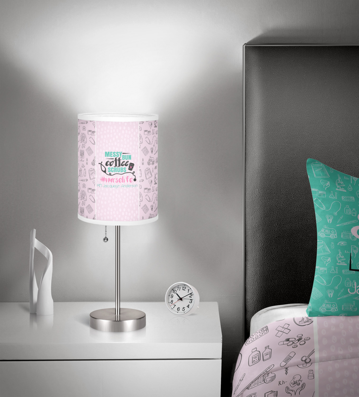 Nursing Quotes 7" Drum Lamp with Shade (Personalized) YouCustomizeIt