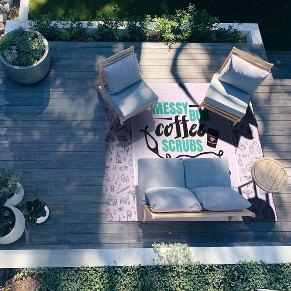 Nursing Quotes 8'x10' Patio Rug - In context