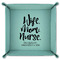Nursing Quotes 9" x 9" Teal Leatherette Snap Up Tray - FOLDED