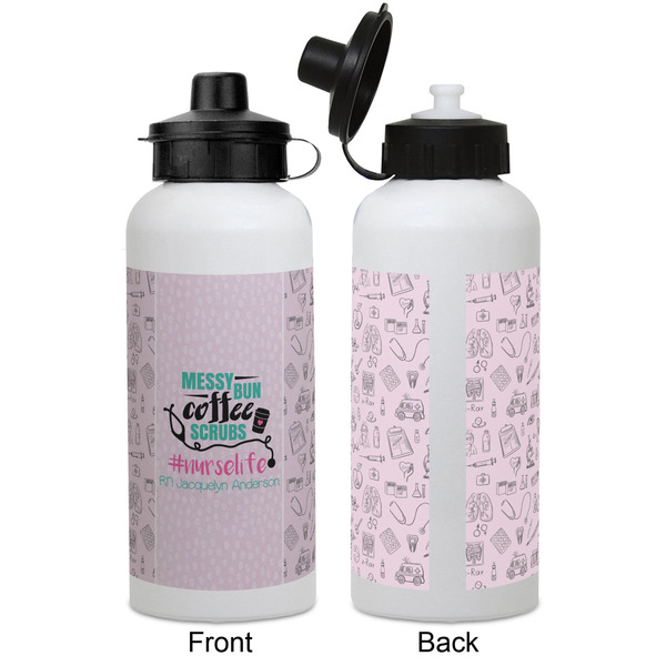 Nursing Quotes Aluminum Water Bottle - White APPROVAL