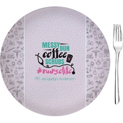 Nursing Quotes 8" Glass Appetizer / Dessert Plates - Single or Set (Personalized)