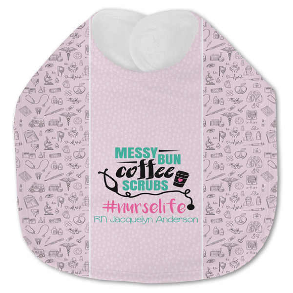 Custom Nursing Quotes Jersey Knit Baby Bib w/ Name or Text