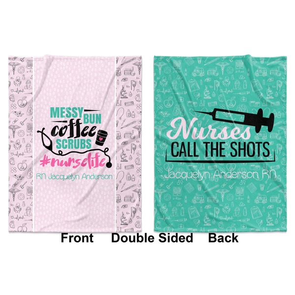 Nursing Quotes Baby Blanket (Double Sided - Printed Front and Back)
