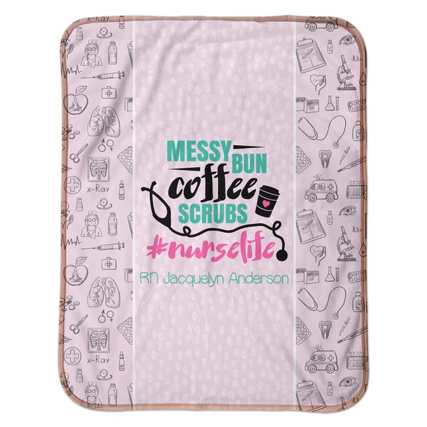 Nursing Quotes Baby Sherpa Blanket - Flat