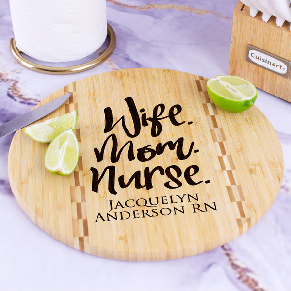 Nursing Quotes Bamboo Cutting Board - In Context