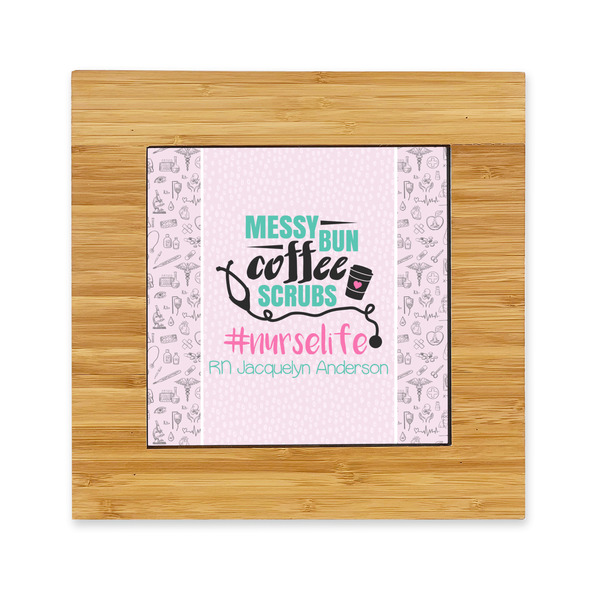 Custom Nursing Quotes Bamboo Trivet with Ceramic Tile Insert (Personalized)