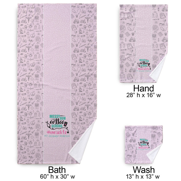 Nursing Quotes Bath Towel Sets - 3-piece - Approval