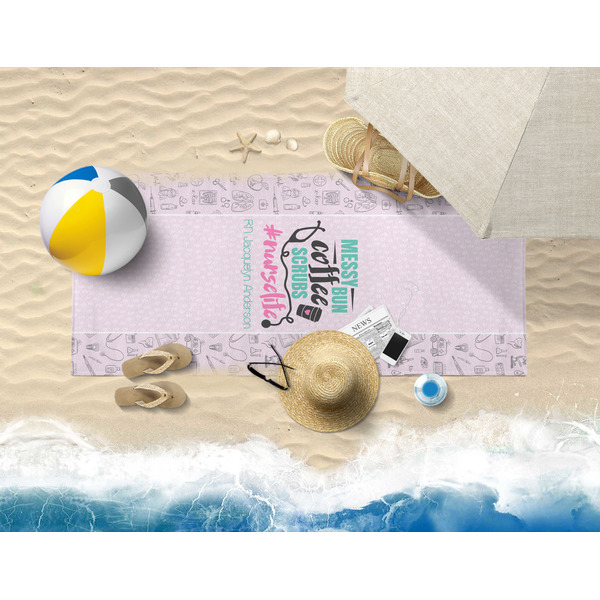 Nursing Quotes Beach Towel Lifestyle