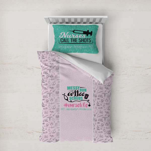 Custom Nursing Quotes Duvet Cover Set - Twin XL (Personalized)