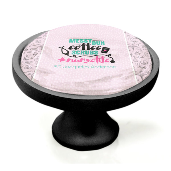 Nursing Quotes Black Custom Cabinet Knob (Side)