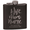 Nursing Quotes Black Flask Set (Personalized)
