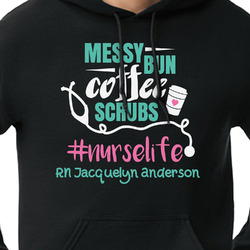 Nursing Quotes Hoodie - Black - Small (Personalized)
