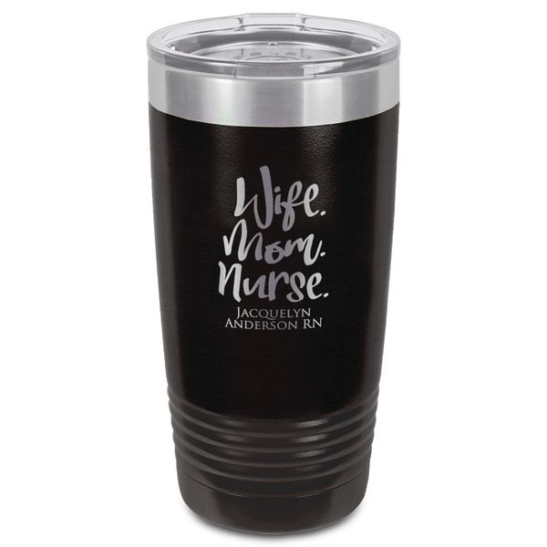 Nursing Quotes Black Polar Camel Tumbler - 20oz - Front