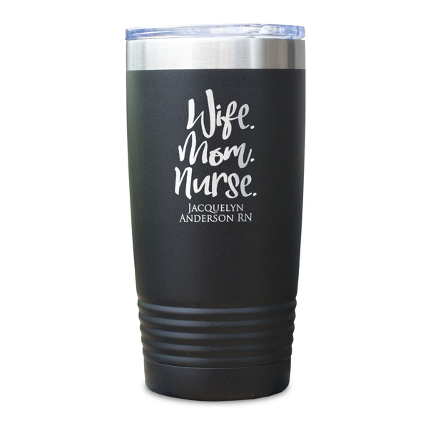 Nursing Quotes Black Polar Camel Tumbler - 20oz - Single Sided - Approval