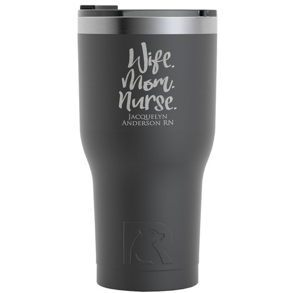 Custom Nursing Quotes RTIC Tumbler - Black - Engraved Front (Personalized)