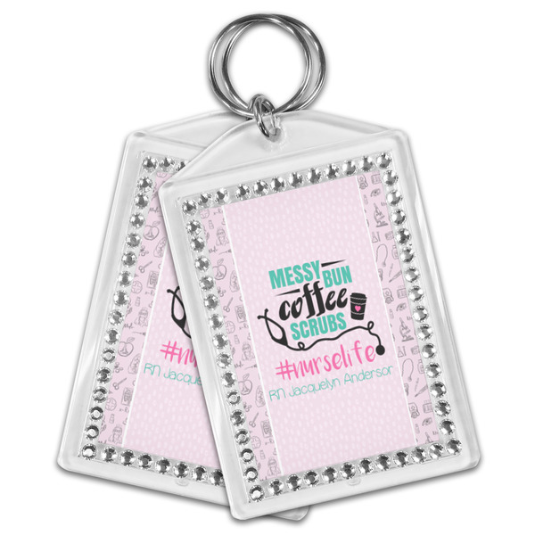 Nursing Quotes Bling Keychain - MAIN