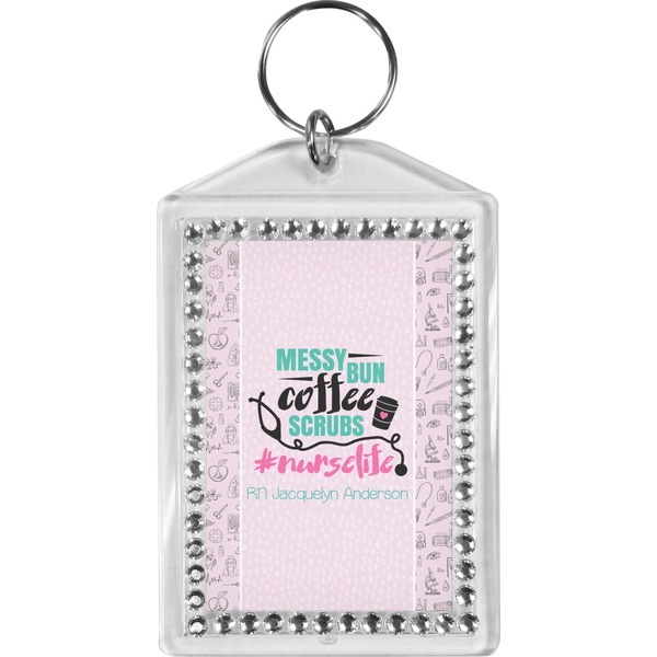 Custom Nursing Quotes Bling Keychain (Personalized)