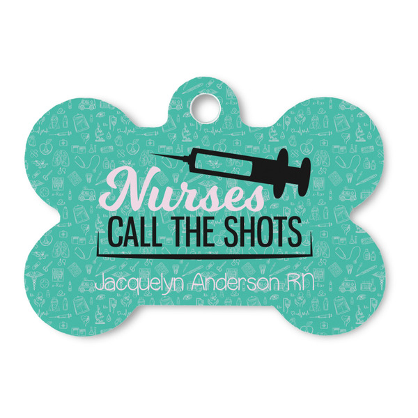 Custom Nursing Quotes Bone Shaped Dog ID Tag (Personalized)