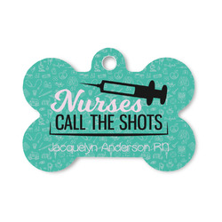 Nursing Quotes Bone Shaped Dog ID Tag - Small (Personalized)