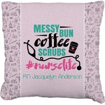 Nursing Quotes Faux-Linen Throw Pillow 16" (Personalized)