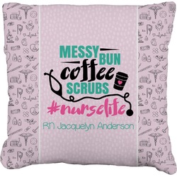 Nursing Quotes Faux-Linen Throw Pillow 20" (Personalized)