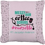 Nursing Quotes Faux-Linen Throw Pillow 26" (Personalized)