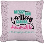 Nursing Quotes Faux-Linen Throw Pillow (Personalized)