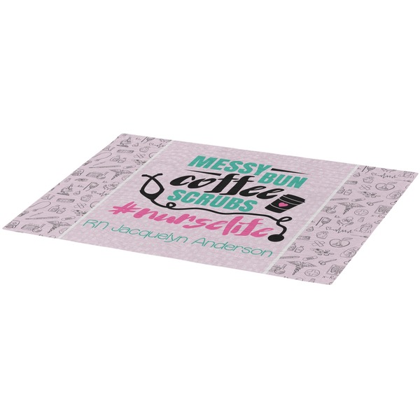 Nursing Quotes Burlap Placemat (Angle View)