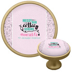 Nursing Quotes Cabinet Knob - Gold (Personalized)