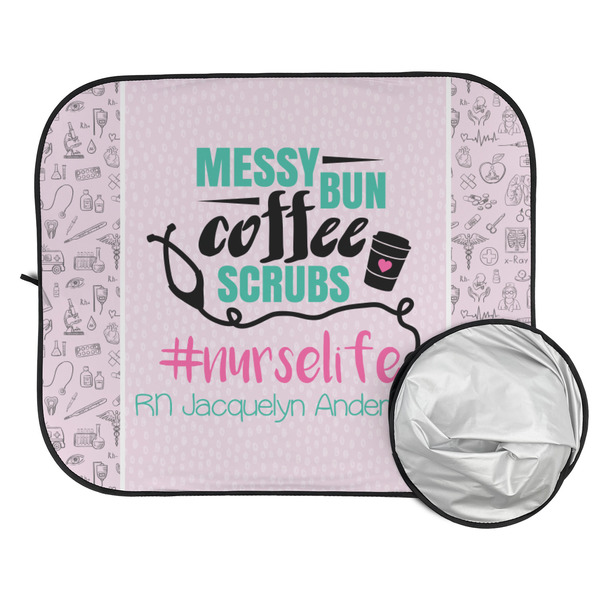 Nursing Quotes Car Sun Shades - FOLDED & UNFOLDED