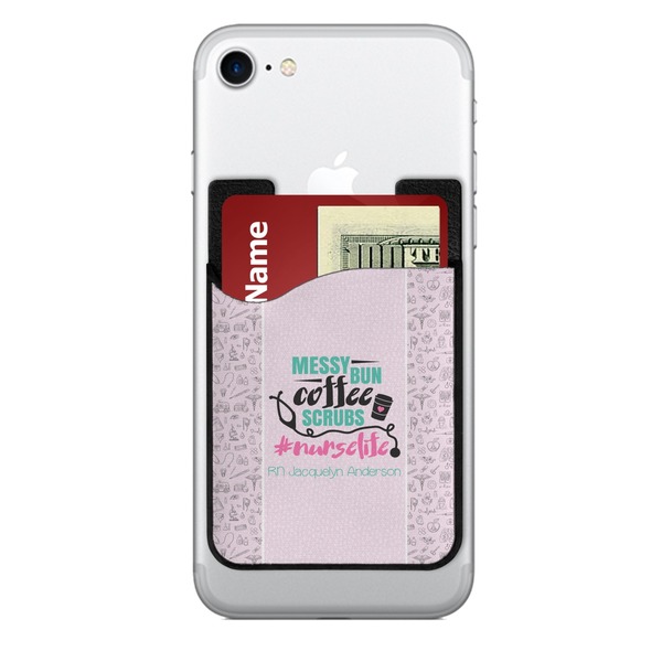 Custom Nursing Quotes 2-in-1 Cell Phone Credit Card Holder & Screen Cleaner (Personalized)