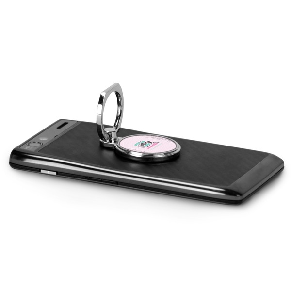Nursing Quotes Cell Phone Ring & Stand in Use