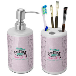 Nursing Quotes Ceramic Bathroom Accessories Set (Personalized)