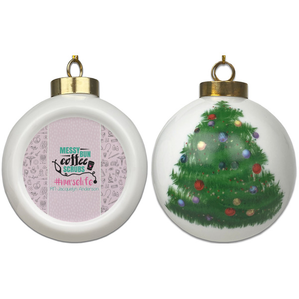 Nursing Quotes Ceramic Christmas Ornament - X-Mas Tree (APPROVAL)