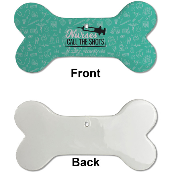 Nursing Quotes Ceramic Flat Ornament - Bone Front & Back Single Print (APPROVAL)