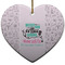 Nursing Quotes Ceramic Flat Ornament - Heart (Front)