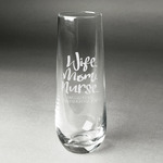 Nursing Quotes Champagne Flute - Stemless Engraved (Personalized)