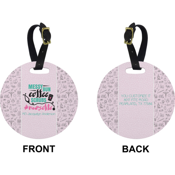 Nursing Quotes Circle Luggage Tag (Front + Back)