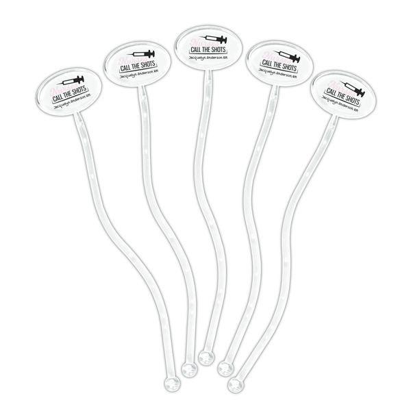 Nursing Quotes Clear Plastic 7" Stir Stick - Oval - Fan