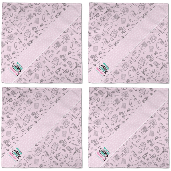 Nursing Quotes Cloth Napkins - Personalized Dinner (APPROVAL) Set of 4