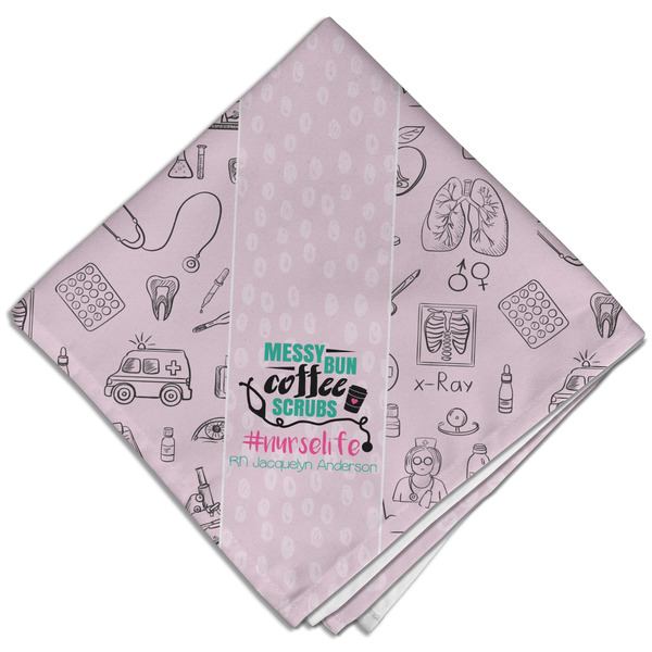 Nursing Quotes Cloth Napkins - Personalized Dinner (Folded Four Corners)