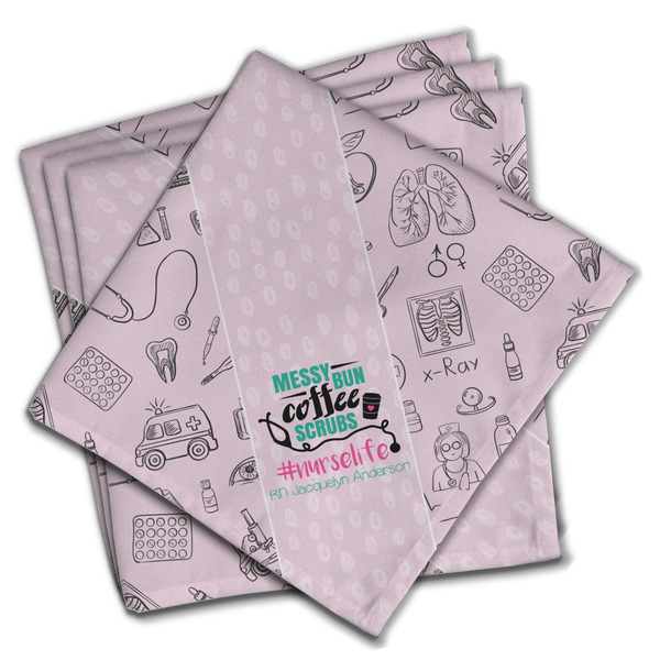 Custom Nursing Quotes Cloth Napkins (Set of 4) (Personalized)