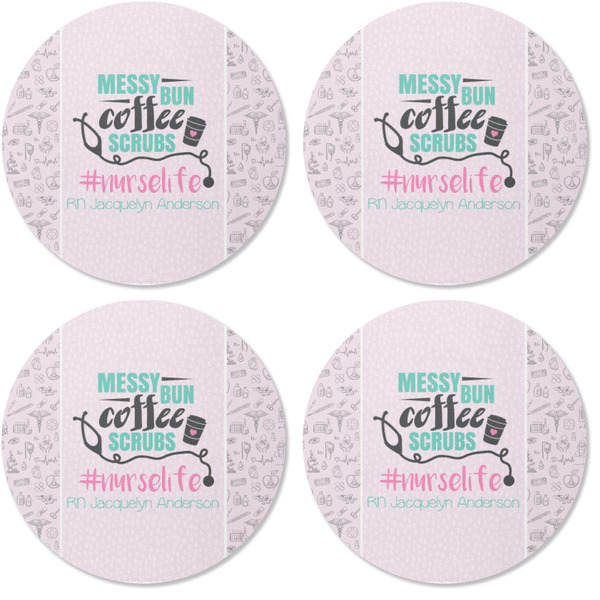 Nursing Quotes Coaster Round Rubber Back - Apvl