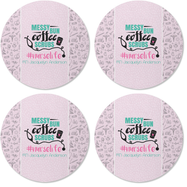 Nursing Quotes Coaster Round Rubber Back - Apvl